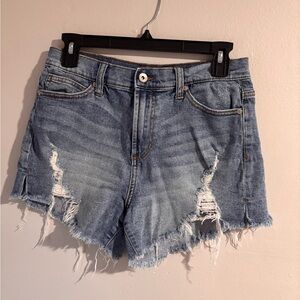 Kendall & Kylie Light Wash Distressed Denim Shorts